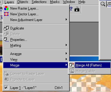 Layers/ merge/ merge all.